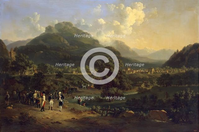 Meeting of Napoleon with the Ambassadors of the Austrian Emperor near Leoben...7(18) April, 1797. Creator: Hippolyte Lecomte.