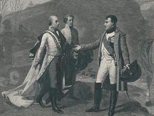 Meeting of Napoleon and Francis I after Austerlitz 1805, (1896). Artist: M Haider