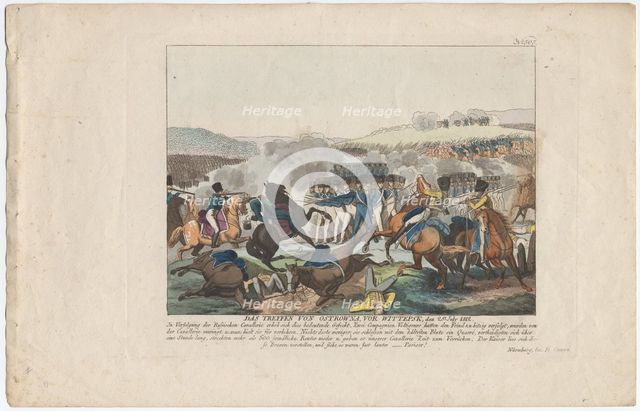 Meeting of Ostrovno, near Vitebsk, on 25 July 1812. Artist: Campe, August Friedrich Andreas (1777-1846)