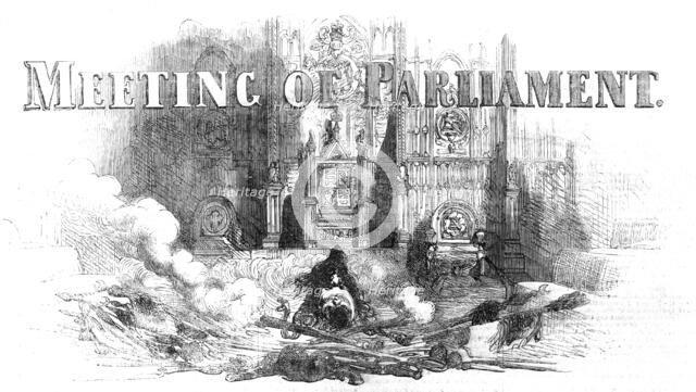 Meeting of Parliament, 1854. Creator: Unknown.