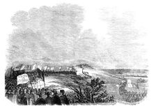 Meeting of pitmen, on Pittington Hill, 1844. Creator: Unknown