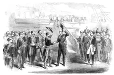 Meeting of Prince Albert and the Emperor of the French, at Boulogne, 1854. Creator: Unknown