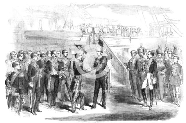 Meeting of Prince Albert and the Emperor of the French, at Boulogne, 1854. Creator: Unknown.