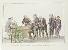 Meeting of sailors of the speronaras from Malta, at Catania, 1778. Creator: Louis Ducros