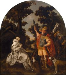 Meeting of Saint Bruno with the Count of Sicily and Calabria, 1626. Creator: Vicencio Carducho