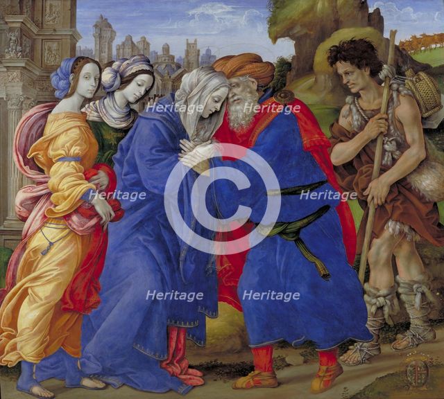 Meeting of Saints Joachim and Anne at the Golden Gate, 1497. Artist: Lippi, Filippino (1457-1504)