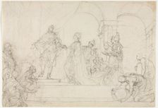 Meeting of Solomon and Queen of Sheba. Creator: Francesco Solimena (Italian, 1657-1747)