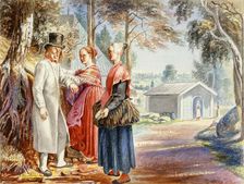 Meeting on a church trip, 1830-1899. Creator: Johan Knutson