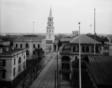 Meeting St. [Street, looking] south, Charleston, S.C., c1907. Creator: Unknown