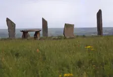 Megalithic Circle and Dolmen, c3rd millennium BC, Stenness, Orkney, Scotland, 20th century. Artist: CM Dixon