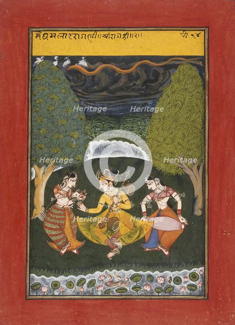 Megha Mallar Raga, Folio from a Ragamala (Garland of Melodies), between c1725 and c1750. Creator: Unknown.