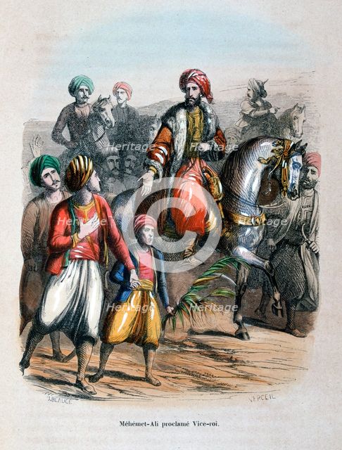 'Mehmet Ali Proclaimed Viceroy', 1805 (1847). Artist: Jean Adolphe Beauce
