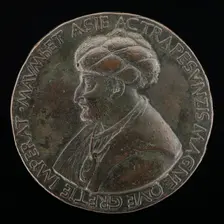 Mehmed II, 1430-1481, Sultan of the Turks 1451 [obverse], c. 1480. Creator: Bertoldo di Giovanni