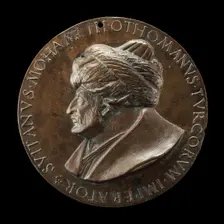 Mehmed II, 1430-1481, Sultan of the Turks 1451 [obverse], c. 1481. Creator: Costanzo da Ferrara