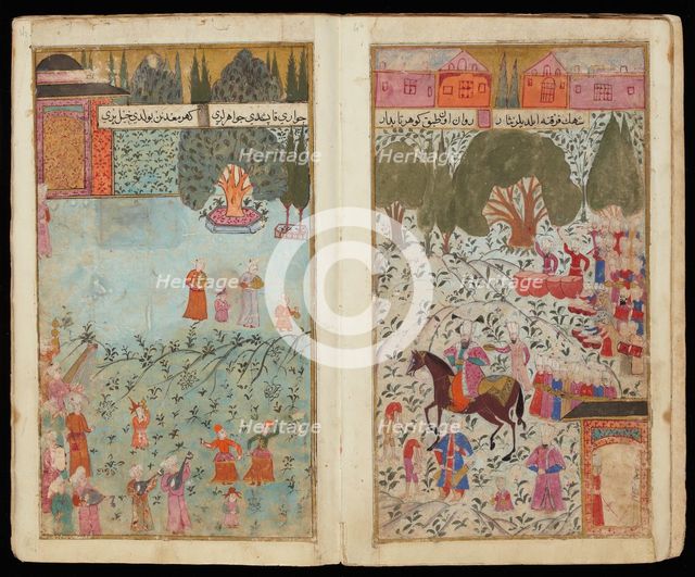 Mehmed III Received in Istanbul (From Manuscript Mehmed III's Campaign in Hungary. Artist: Turkish master  