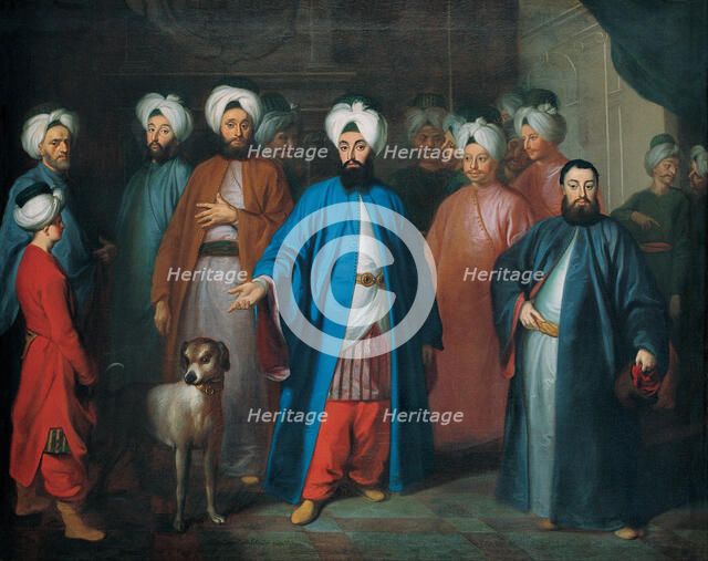 Mehmed Said Efendi and his Retinue, 1740s. Artist: Schroeder, Georg Engelhard (1684-1750)