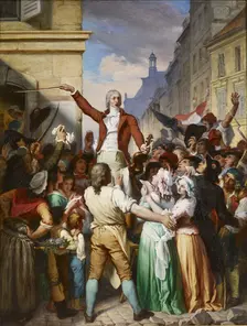 Méhul teaching patriotic songs to the people of Paris, 1870