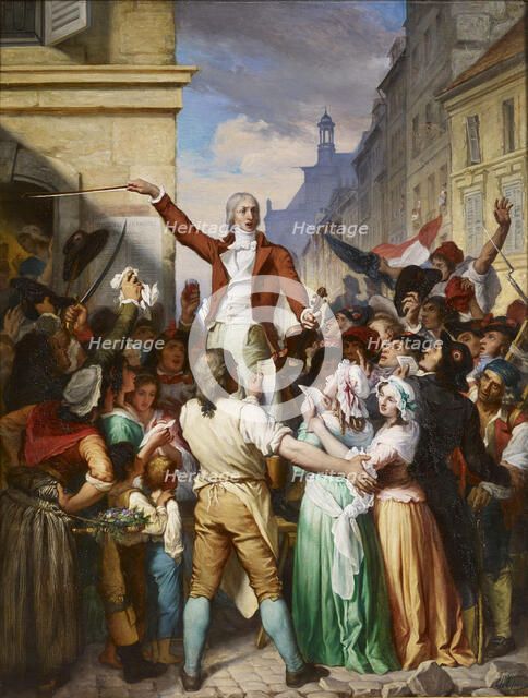 Méhul teaching patriotic songs to the people of Paris, 1870.