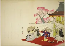 Meiji Dance Recital, 1880s. Creator: Sessei