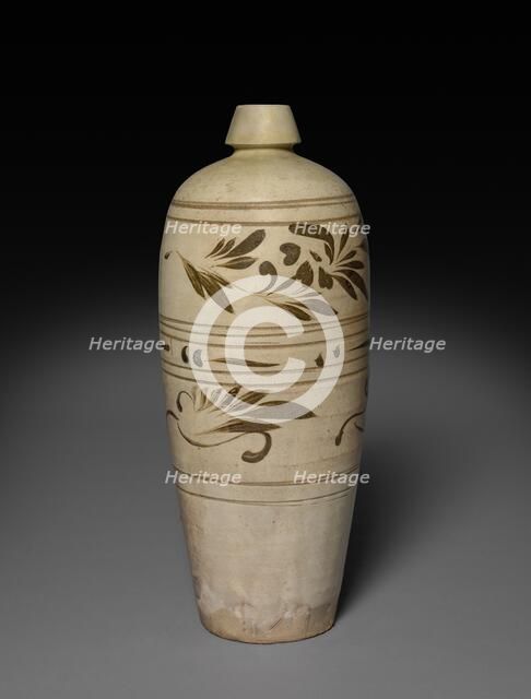 Meiping (Plum Blossom Vase): Cizhou Ware, 12th-13th Century. Creator: Unknown.