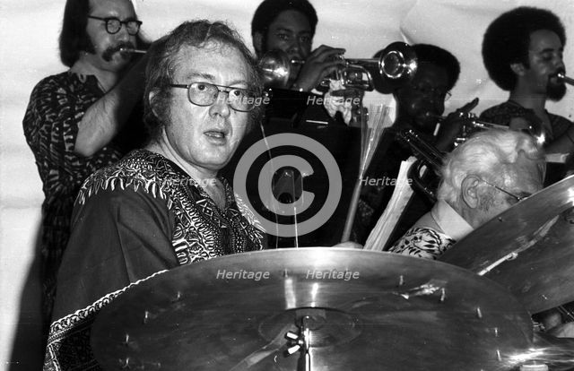 Mel Lewis, Ronnie Scott's, Soho, London, 1973. Artist: Brian O'Connor.