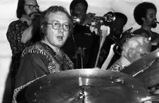 Mel Lewis, Ronnie Scott's, Soho, London, 1973. Artist: Brian O'Connor