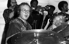 Mel Lewis, Ronnie Scott's, Soho, London, 1973. Artist: Brian O'Connor