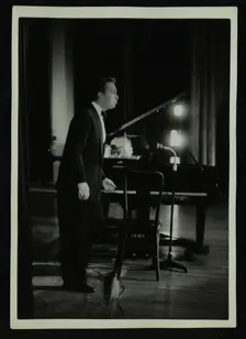 Mel Torme (vocals) in concert at the Bristol Hippodrome, 1950s. Creator: Denis Williams