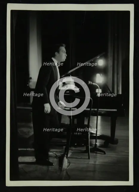 Mel Torme (vocals) in concert at the Bristol Hippodrome, 1950s. Creator: Denis Williams.