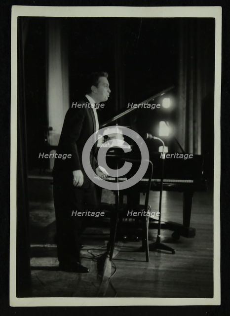 Mel Torme (vocals) in concert at the Bristol Hippodrome, 1950s. Creator: Denis Williams.