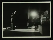 Mel Torme (vocals) in concert at the Bristol Hippodrome, 1950s. Creator: Denis Williams