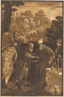 Melchisedech Blessing Abraham, 1743. Creator: John Baptist Jackson