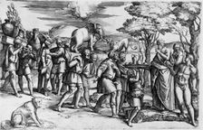 Melchizedek Offering Bread and Wine to Abraham, between 1554 and 1561. Creator: Battista Franco Veneziano