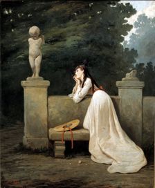 Melancholia by Francisco Ortega y Vereda, oil, 1873