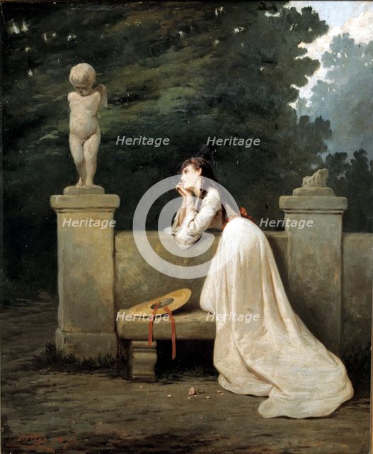 Melancholia' by Francisco Ortega y Vereda, oil, 1873.