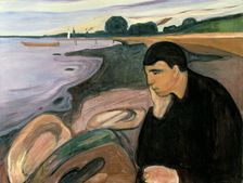 Melancholy 1894-1895. Artist: Edvard Munch
