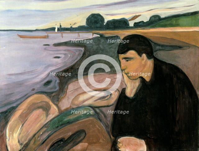 'Melancholy', 1894-1895. Artist: Edvard Munch