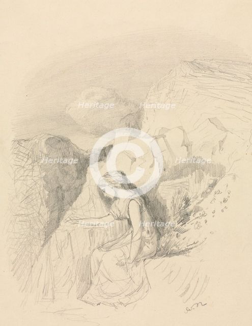 Melancholy, c. 1868. Creator: Odilon Redon (French, 1840-1916).