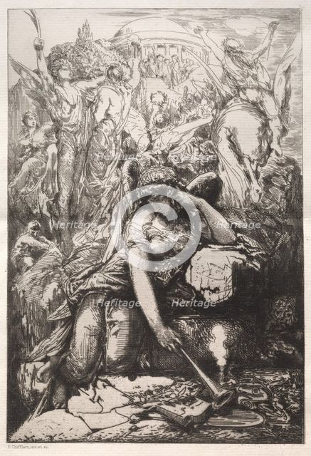 Melancholy. Creator: Nicolas-François Chifflart (French, 1825-1901); Francois Liénard, Paris.