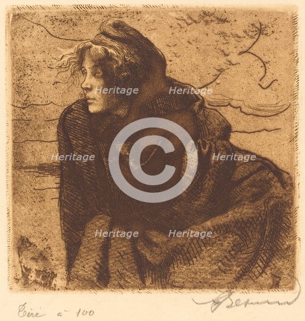 Melancholy (Mélancolie), 1888. Creator: Paul Albert Besnard.