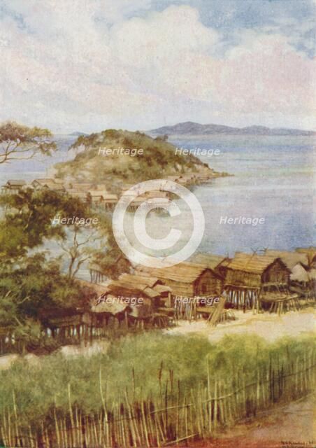 'Melanesian Village', 1924. Artist: Unknown.