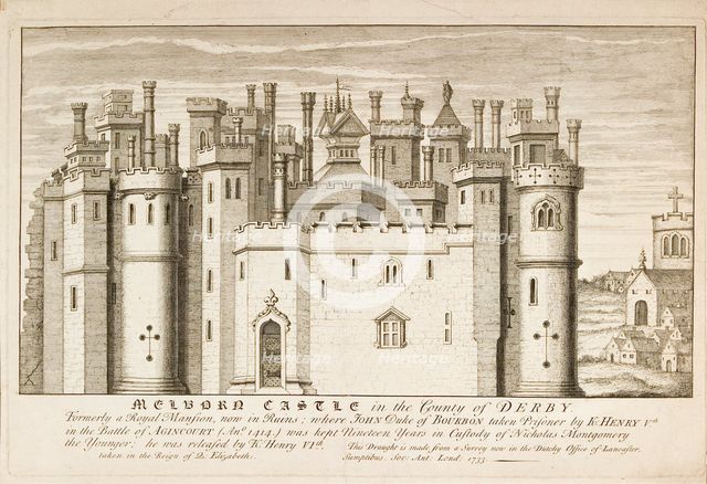 Melbourne Castle, Derbyshire, c1727. Creator: Unknown.