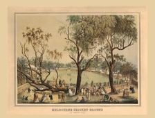 Melbourne Cricket Ground, 1st January 1864 Creator: Unknown