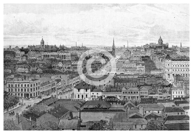 Melbourne looking east, Victoria, Australia, 1886. Artist: Unknown