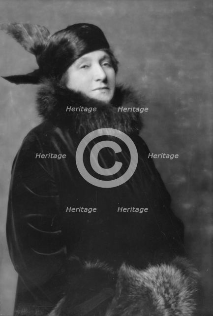 Melba, Madame, portrait photograph, 1915 Jan. 3. Creator: Arnold Genthe.