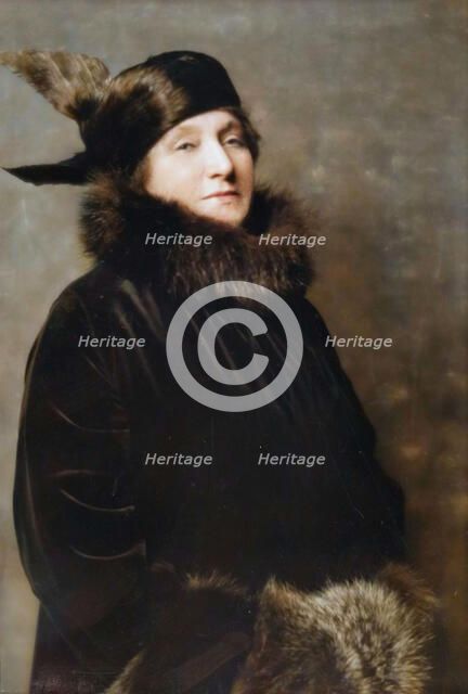 Melba, Madame, portrait photograph, 1915 Jan. 3. Creator: Arnold Genthe.