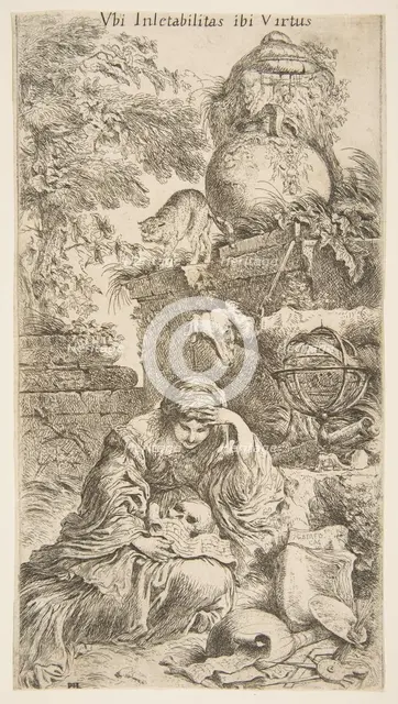 Melencholia, ca. 1645-1646. Creator: Giovanni Benedetto Castiglione.