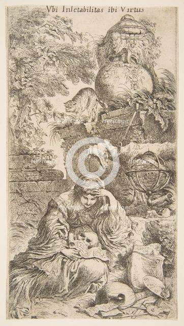 Melencholia, ca. 1645-1646. Creator: Giovanni Benedetto Castiglione.