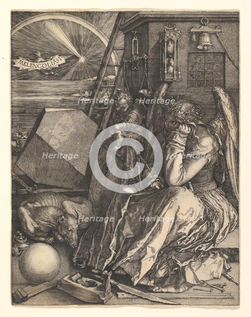 Melencolia I, 1514. Creator: Albrecht Durer.