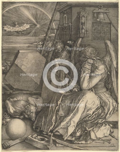 Melencolia I, 1514. Creator: Albrecht Durer.
